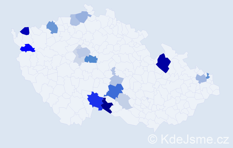 Příjmení: 'Geist', počet výskytů 64 v celé ČR