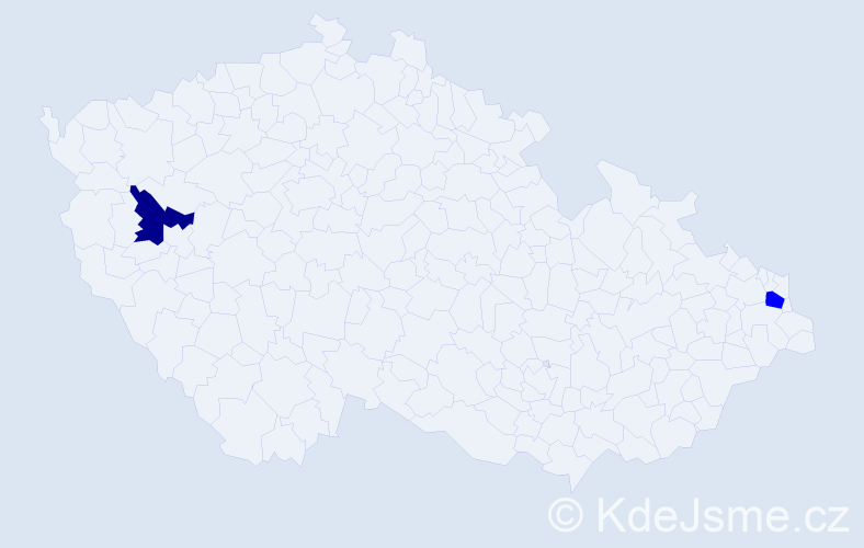 Příjmení: 'Szili', počet výskytů 3 v celé ČR
