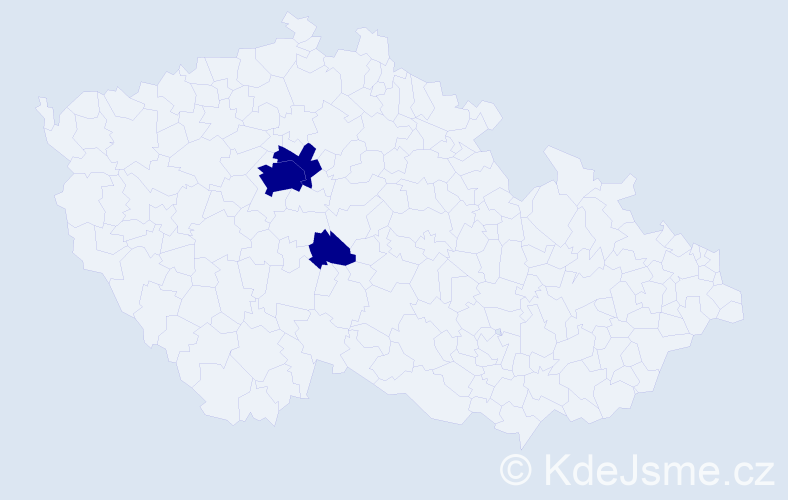 Příjmení: 'Valev', počet výskytů 3 v celé ČR