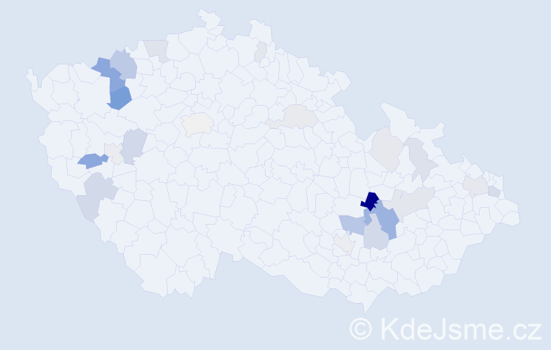 Příjmení: 'Klemsová', počet výskytů 61 v celé ČR