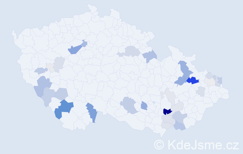 Příjmení: 'Majerčák', počet výskytů 74 v celé ČR