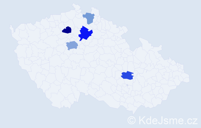 Příjmení: 'Erdenebayar', počet výskytů 10 v celé ČR