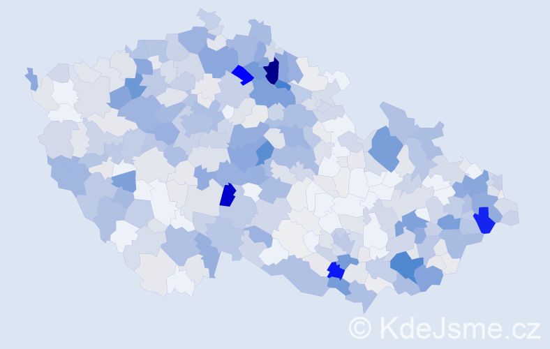 Příjmení: 'Zajíc', počet výskytů 2194 v celé ČR