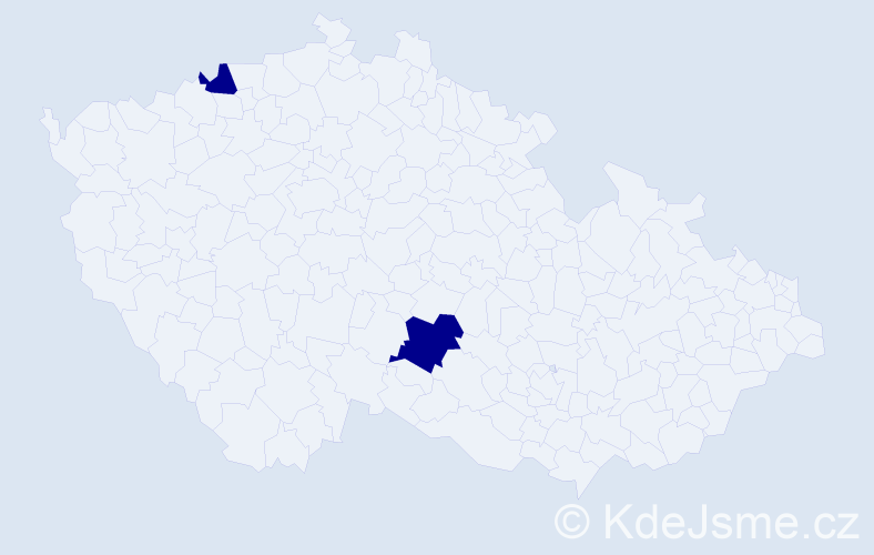 Příjmení: 'Budde', počet výskytů 2 v celé ČR