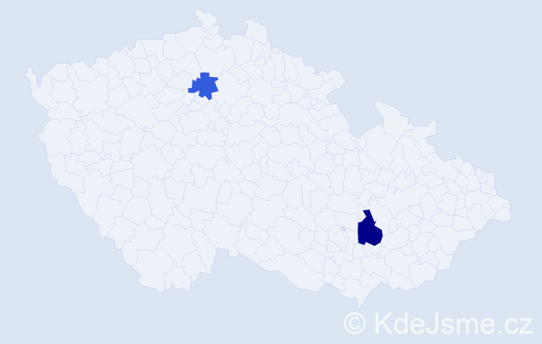 Příjmení: 'Majdán', počet výskytů 3 v celé ČR