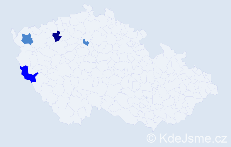 Příjmení: 'Csingerová', počet výskytů 7 v celé ČR