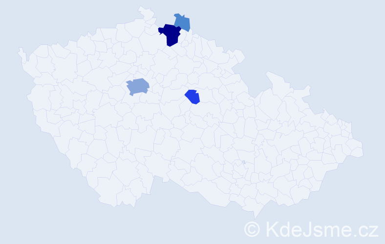 Příjmení: 'Gamper', počet výskytů 21 v celé ČR