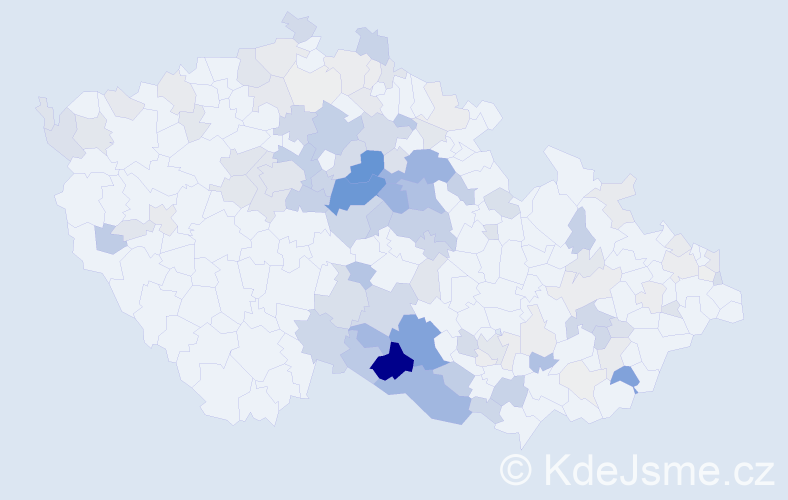 Příjmení: 'Bulíčková', počet výskytů 416 v celé ČR