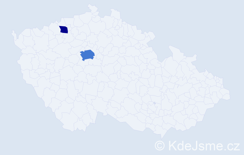 Příjmení: 'Belčev', počet výskytů 6 v celé ČR