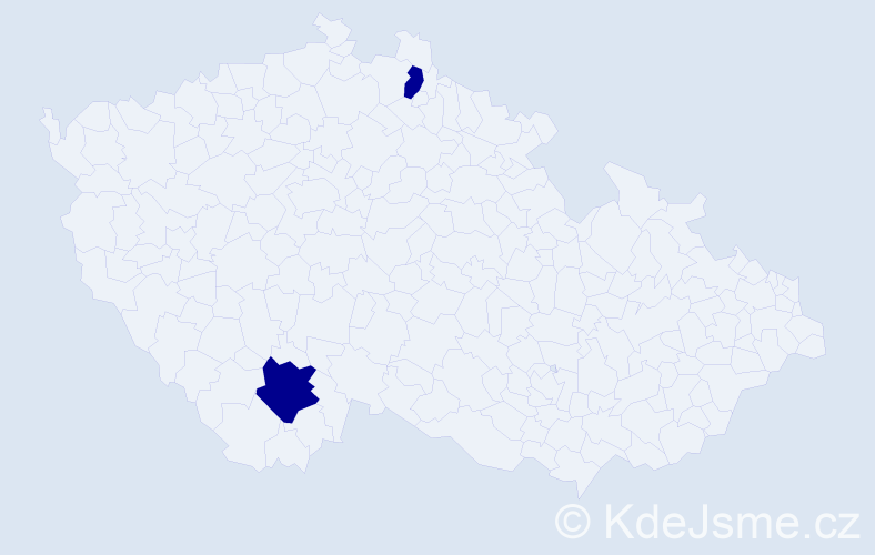 Příjmení: 'Jiršová', počet výskytů 3 v celé ČR