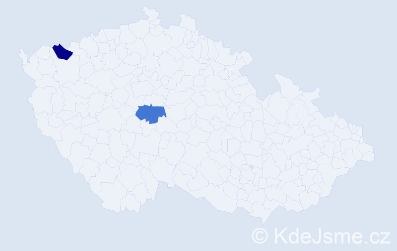 Příjmení: 'Korajdová', počet výskytů 2 v celé ČR