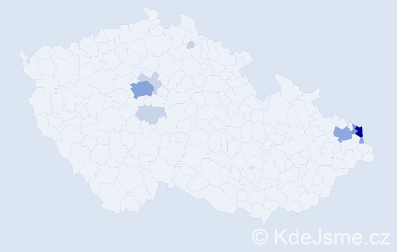 Příjmení: 'Podstawková', počet výskytů 27 v celé ČR