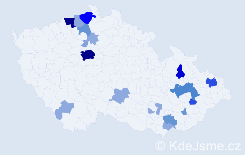 Příjmení: 'Gerhardová', počet výskytů 64 v celé ČR