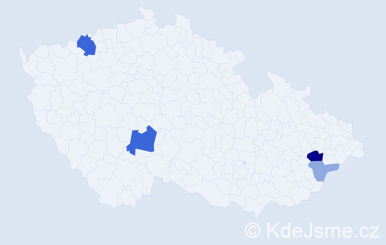 Příjmení: 'Baričiak', počet výskytů 16 v celé ČR