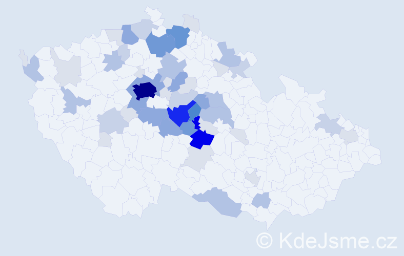 Příjmení: 'Čálková', počet výskytů 184 v celé ČR