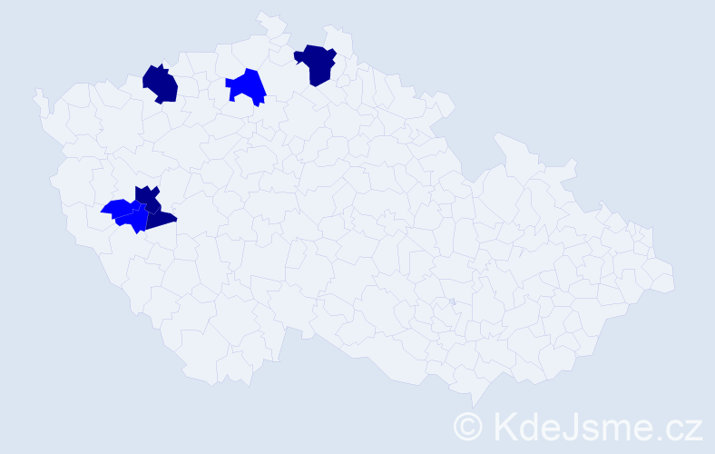 Příjmení: 'Hulecová', počet výskytů 11 v celé ČR