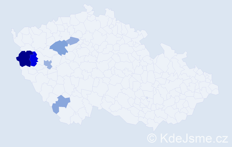 Příjmení: 'Hliboká', počet výskytů 14 v celé ČR