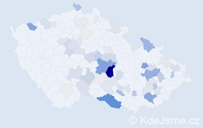Příjmení: 'Kamarád', počet výskytů 254 v celé ČR