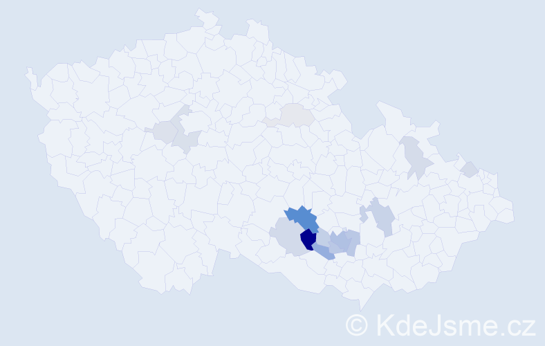 Příjmení: 'Nevrtal', počet výskytů 44 v celé ČR