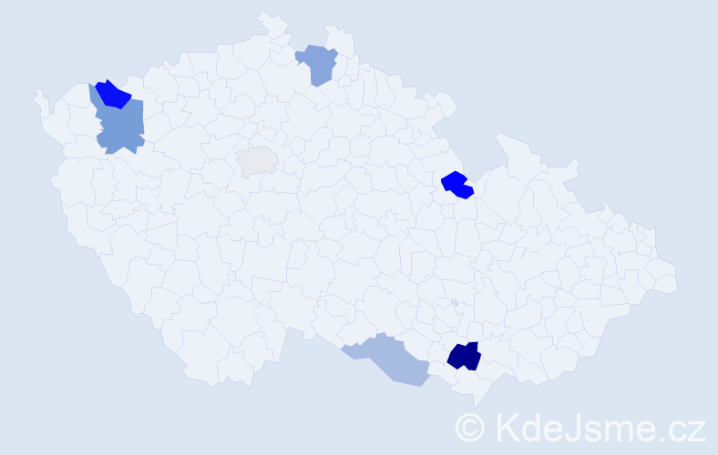 Příjmení: 'Appeltauer', počet výskytů 13 v celé ČR