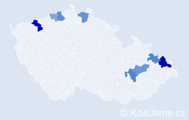 Příjmení: 'Šafran', počet výskytů 28 v celé ČR