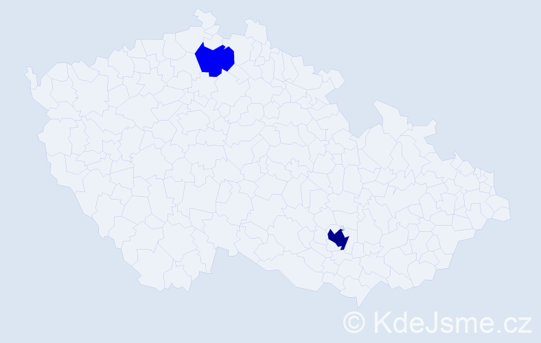 Příjmení: 'Omerović', počet výskytů 5 v celé ČR