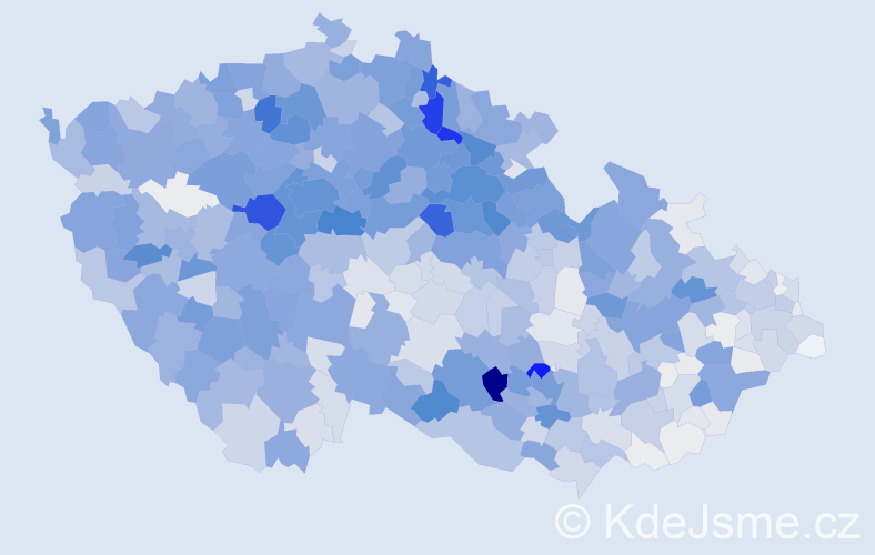 Příjmení: 'Malý', počet výskytů 6599 v celé ČR