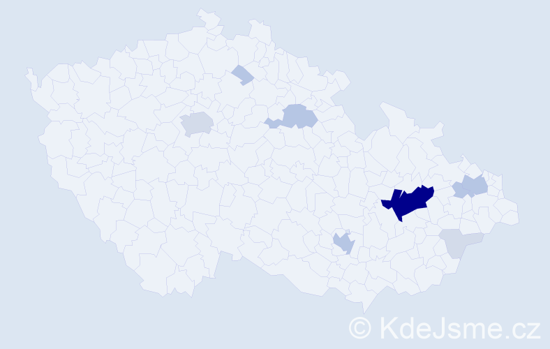 Příjmení: 'Bryksová', počet výskytů 29 v celé ČR