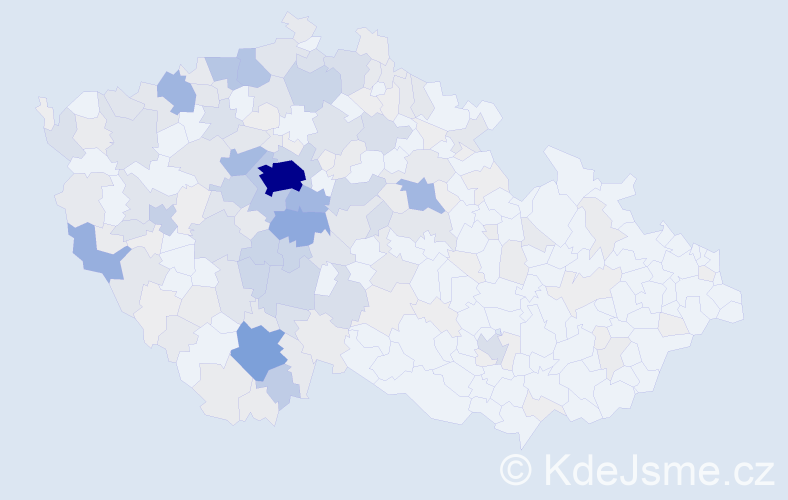 Příjmení: 'Votruba', počet výskytů 837 v celé ČR
