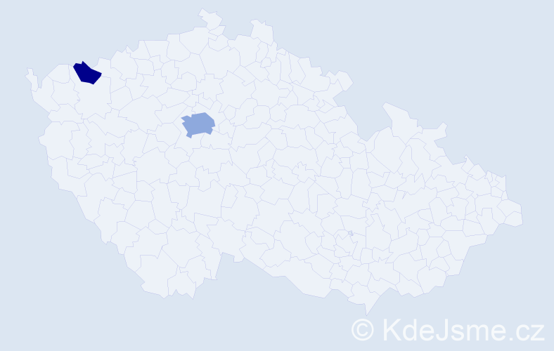 Příjmení: 'Aranyossy', počet výskytů 6 v celé ČR