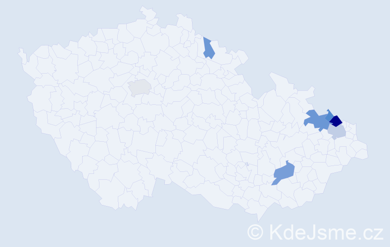 Příjmení: 'Zawadská', počet výskytů 15 v celé ČR