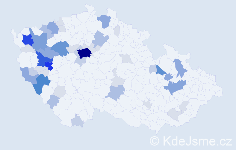 Příjmení: 'Steidlová', počet výskytů 162 v celé ČR