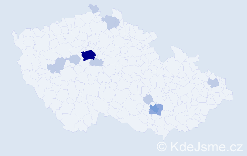 Příjmení: 'Kolisnyk', počet výskytů 24 v celé ČR