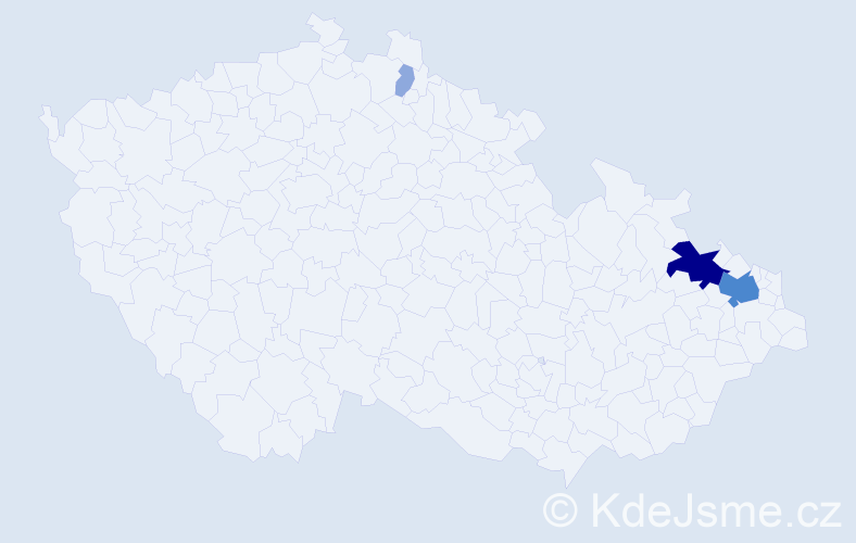Příjmení: 'Kulagová', počet výskytů 13 v celé ČR