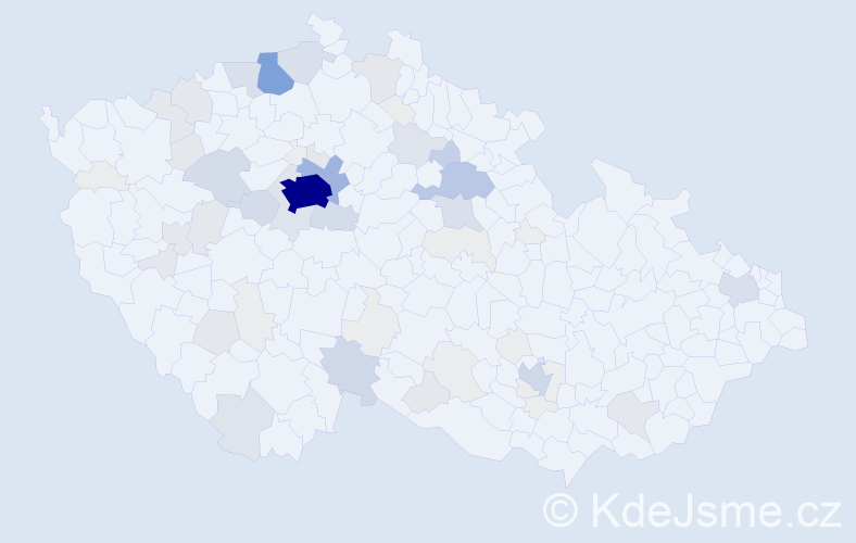 Příjmení: 'Kutsyn', počet výskytů 231 v celé ČR