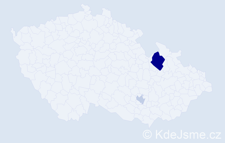 Příjmení: 'Bihunec', počet výskytů 4 v celé ČR
