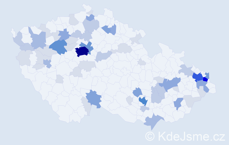 Příjmení: 'Polakovič', počet výskytů 173 v celé ČR