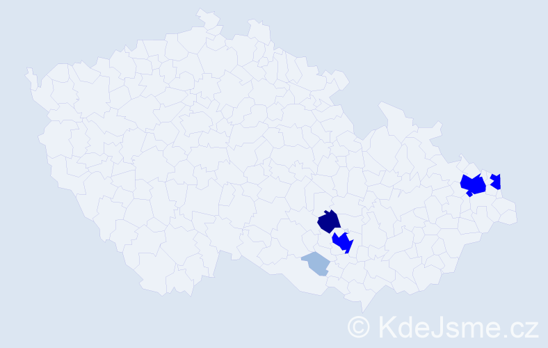 Příjmení: 'Tobiaszová', počet výskytů 14 v celé ČR