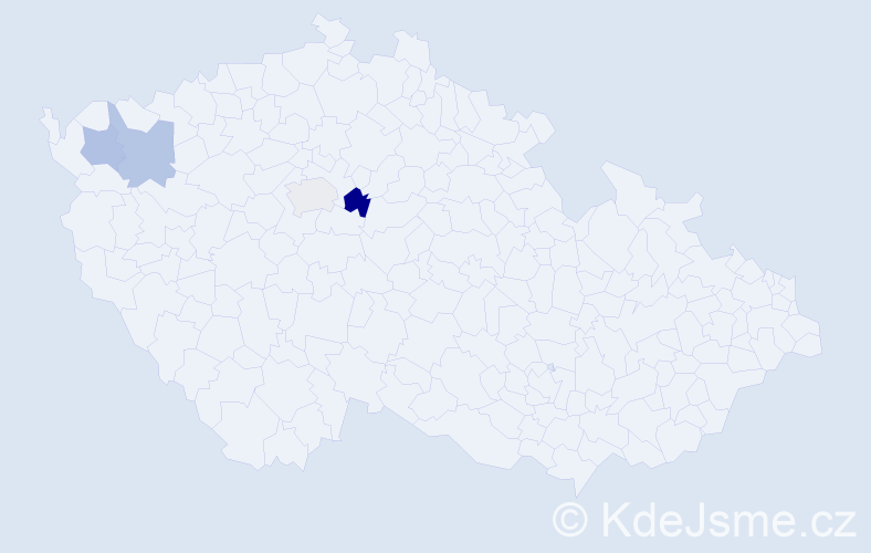 Příjmení: 'Gyarfaš', počet výskytů 5 v celé ČR