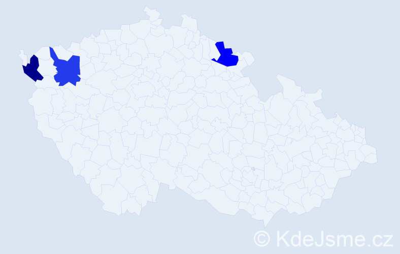 Příjmení: '"Dam Quang"', počet výskytů 3 v celé ČR