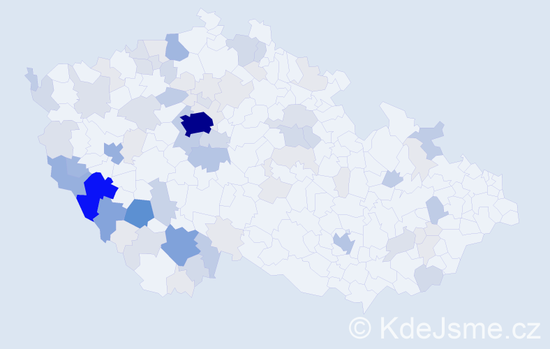 Příjmení: 'Haisová', počet výskytů 286 v celé ČR