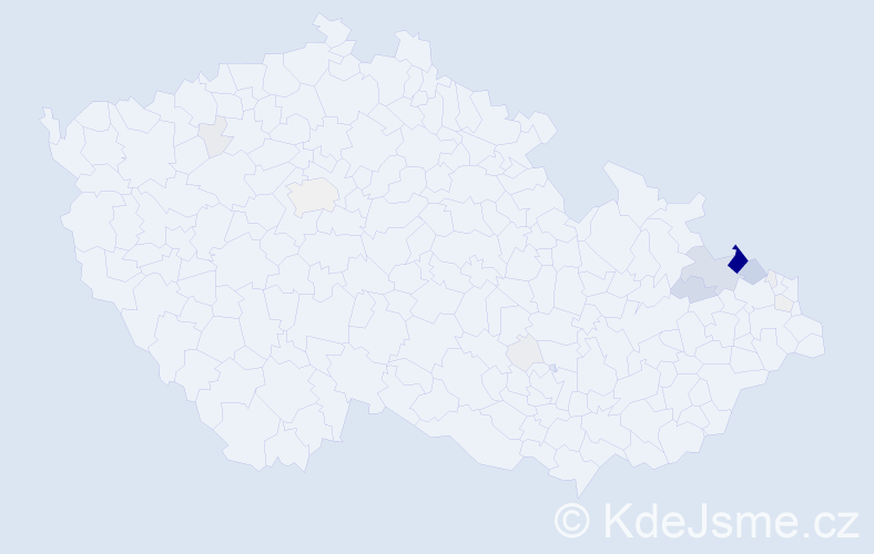Příjmení: 'Riemel', počet výskytů 74 v celé ČR