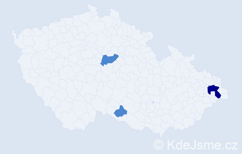 Příjmení: 'Kročka', počet výskytů 8 v celé ČR