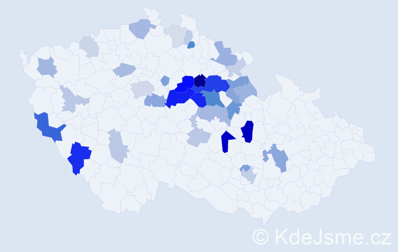 Příjmení: 'Bendáková', počet výskytů 95 v celé ČR