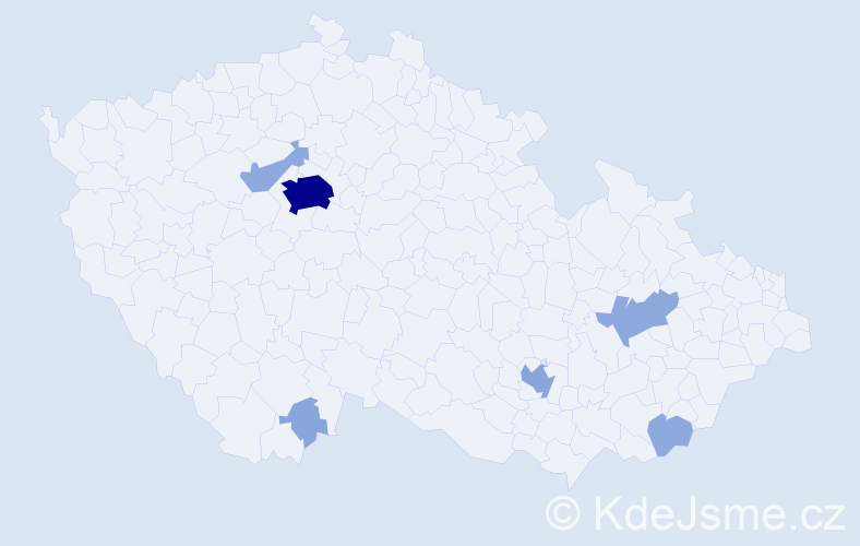 Příjmení: 'Cox', počet výskytů 17 v celé ČR