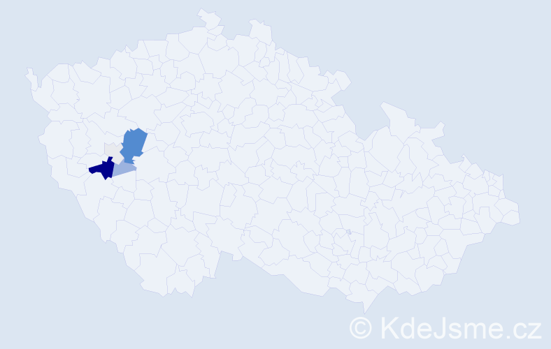 Příjmení: 'Nemecec', počet výskytů 24 v celé ČR