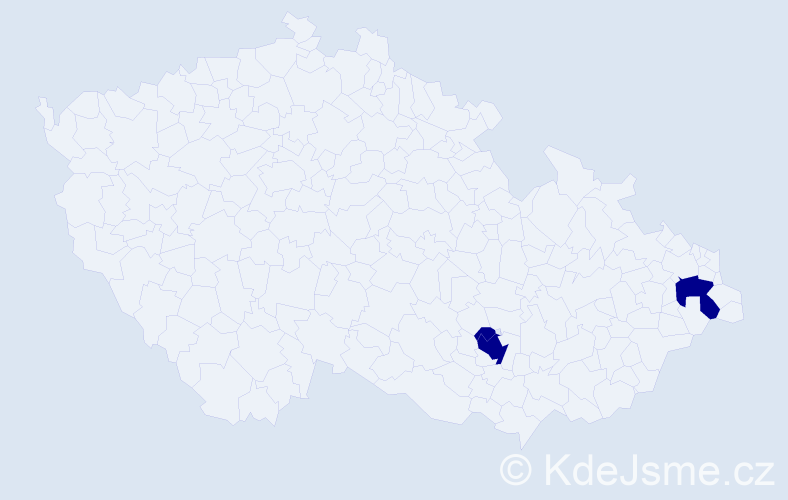Příjmení: 'Brončeková', počet výskytů 3 v celé ČR