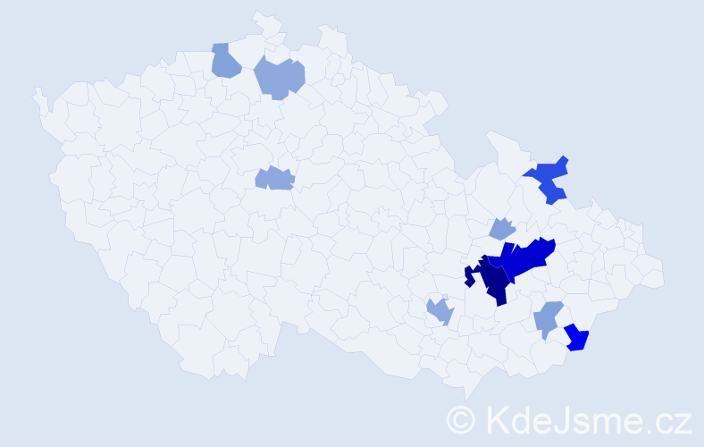 Příjmení: 'Čundrlová', počet výskytů 35 v celé ČR