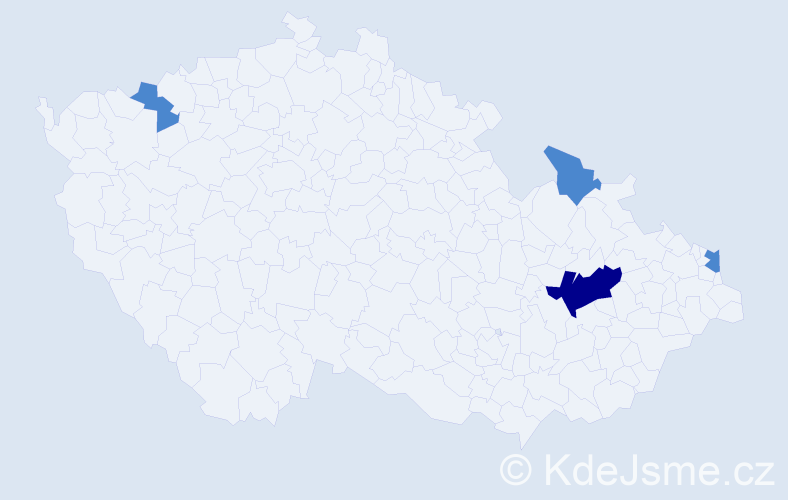 Příjmení: 'Rendár', počet výskytů 6 v celé ČR