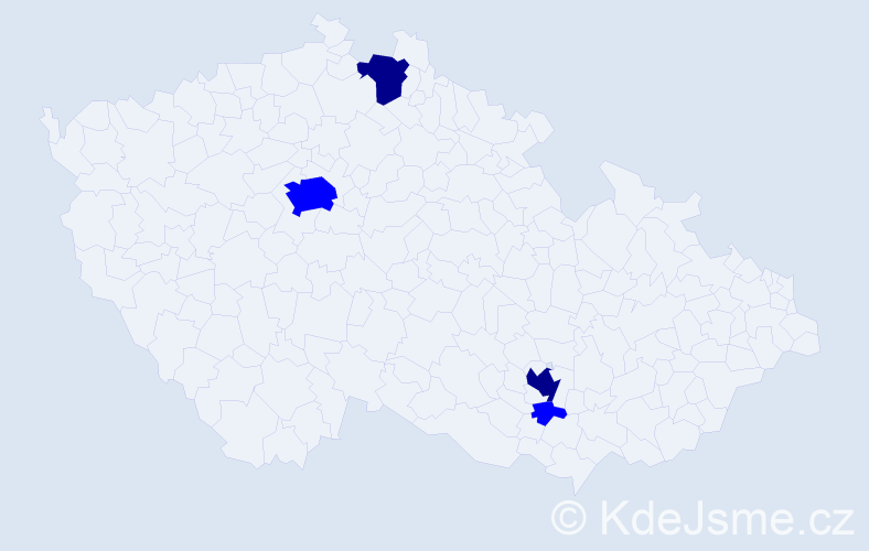 Příjmení: 'Prychyna', počet výskytů 6 v celé ČR